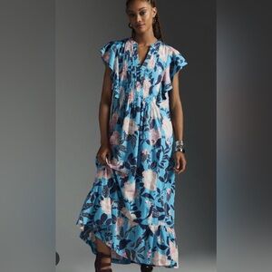 NWT Maeve Anthropologie Cassandra Maxi Dress Sz M